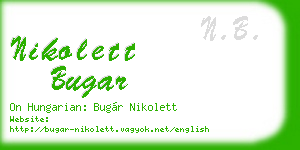 nikolett bugar business card